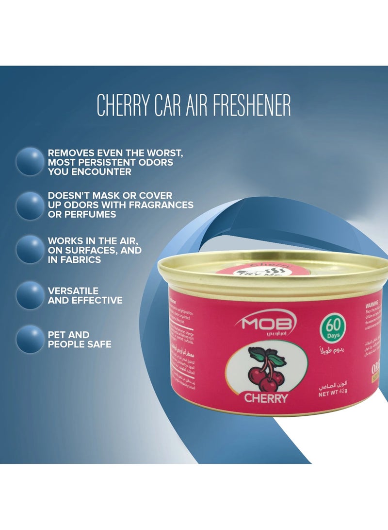 MOB Combo - 2PC MOB Car Organic Air Freshener Can, Air Freshener For Car And Home Last Upto 60 Days 42g Cherry Fragrance - Image 4