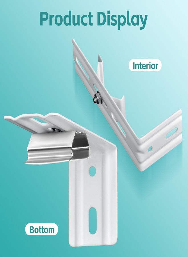 AccEncyc 6 Pcs Vertical Blinds L Bracket Vertical Blind Wall Mount with Headrail 1-1/2" C Clamp Brackets 4" Outside Mounting Bracket Clips Vertical Blind Top Code Mounting (Silver) - Image 4