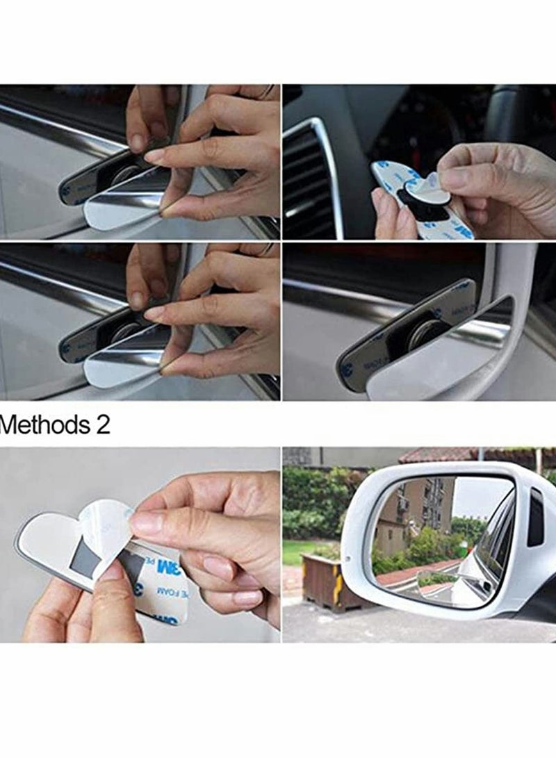 SYOSI Blind Spot Mirror, Rearview Convex Adjustable Side Mirrors 360 Degree Adjustable Extra Wide Angle View For SUV Car Truck Van Traffic Safety - Image 3