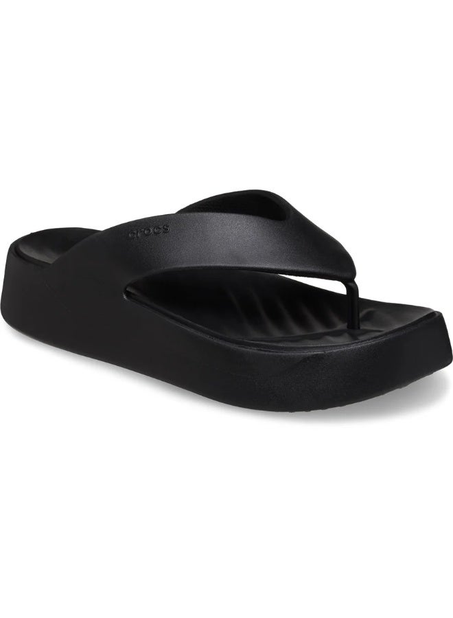 CROC Crocs Getaway Platform Black Flip Flop - Image 1