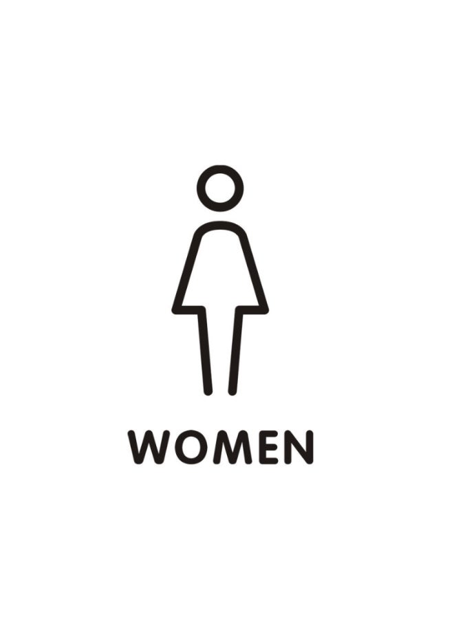 19 x 14cm Personalized Restroom Sign WC Sign Toilet Sign - Black Single Women - Image 1