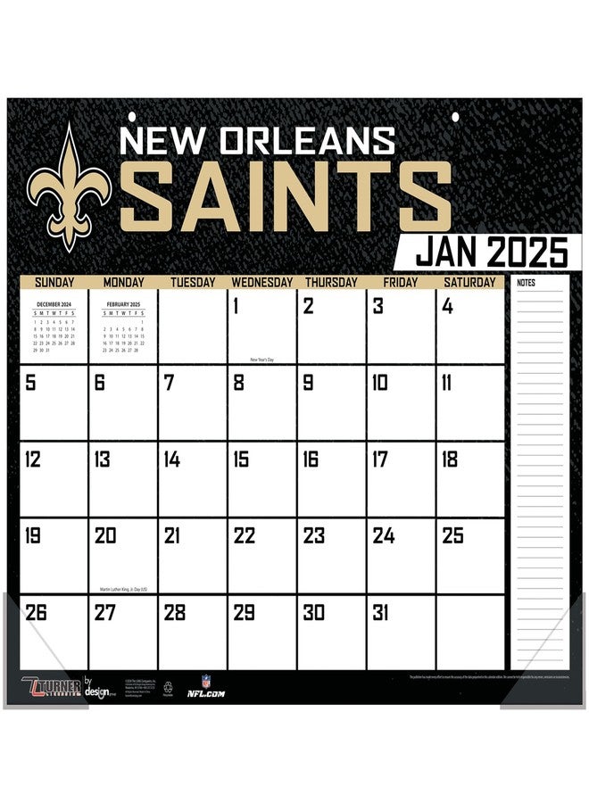 Turner Licensing TURNER SPORTS New Orleans Saints 2025 22x17 Desk Calendar (25998061544) - Image 1