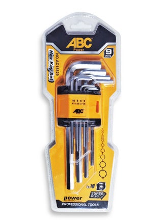 Hex Key  Set 9-piece multi-size, made of high-quality Cr-V steel, durable and corrosion-resistant, L-shaped design provides strong torque and better control in tight spaces, for disassembling and assembling furniture, bicycles, industrial equipment and electronics, for industrial and home use - pzsku/ZA5EE892751156E14559FZ/45/1745164962/8022b9d1-a407-40df-bd46-91c7ae381807