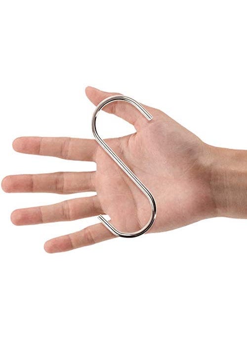 RARE-ZONE RAREZONE Heavy Duty Hooks Stainless Steel S Shaped Hanging Hangers Hooks for Kitchen Bathroom Bedroom and Office Pan Pot Coat Bag Plants Height 35 Inch Thickness 4 mm 12  - Image 3
