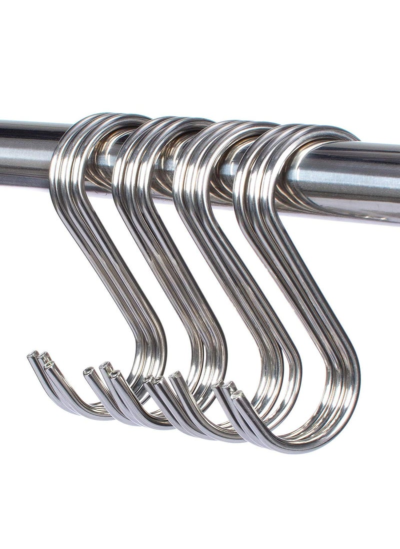 RARE-ZONE RAREZONE Heavy Duty Hooks Stainless Steel S Shaped Hanging Hangers Hooks for Kitchen Bathroom Bedroom and Office Pan Pot Coat Bag Plants Height 35 Inch Thickness 4 mm 12  - Image 1
