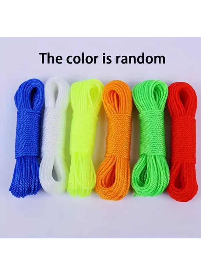 10 Meter Nylon Clothes Drying Rope Anti Slip Wear Resistant Handwoven Binding Cord Random Color - Image 1
