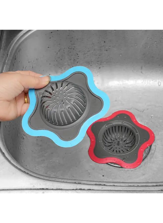 Red Anti-Clogging Kitchen Sink Drain Filter Easy Installation Heavy Duty Clog - Image 1