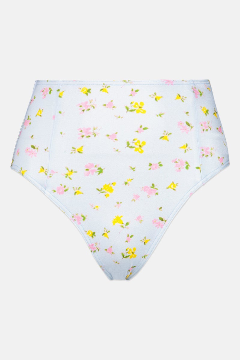 Asos Design Women Floral Pattern High Waist Bottom Bikini, Lavender  - Image 1