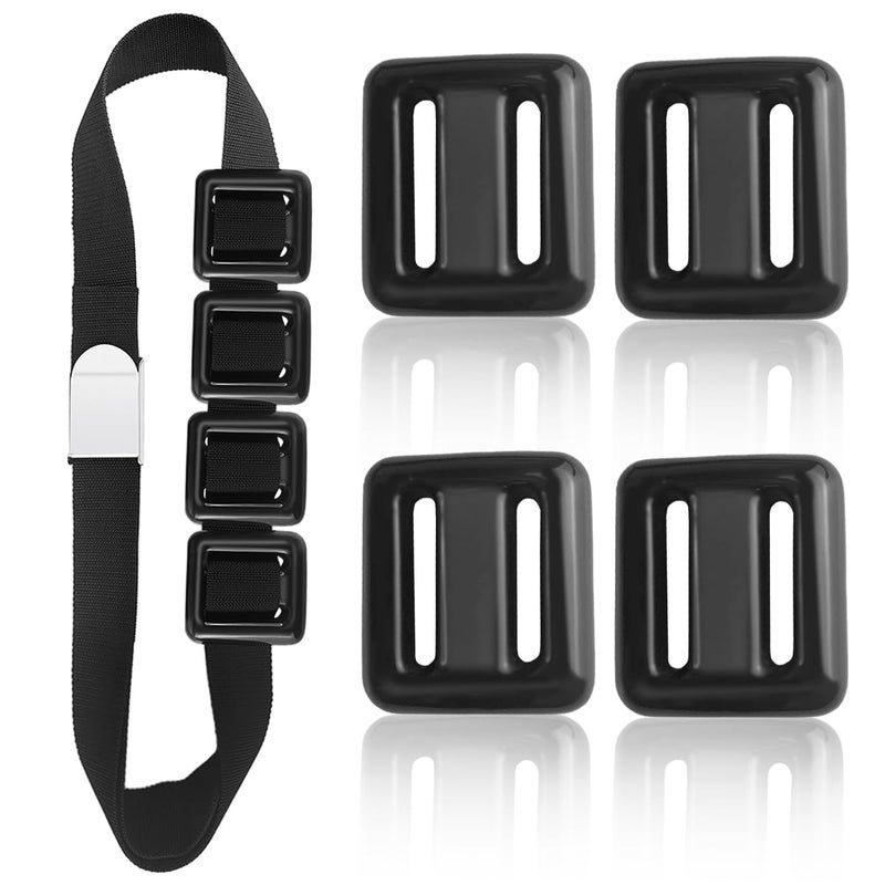Quaocens 4 Pcs 1.1 lb Scuba Weight Belt,Diving Weight Belt with Metal Block Buckle Coated Dive Weights Nylon Dive Belt Suitable for Free Diving - Image 1