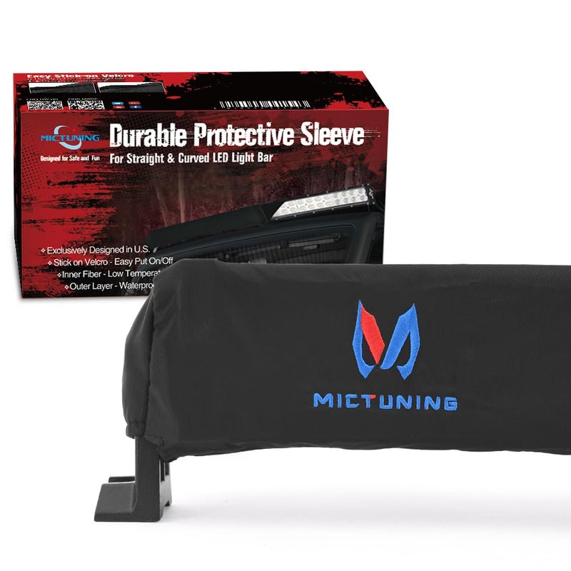 MICTUNING 22 inches Universal Straight and Curved LED Light Bar Cover - Water-Resistant, Windproof, Dustproof, Snowproof Scratch-Proof Protective Sleeve - Image 1