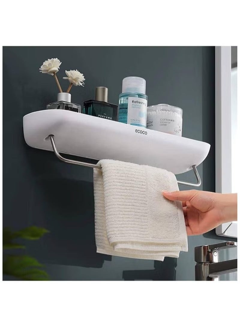 إيكو كوكو رف تخزين جداري متعدد الاستخدام من ECOCO بتصميم عصري أنيق – سطح واسع لتخزين أدوات المطبخ والحمام – خامات متينة وسهلة التنظيف مع قاعدة قوية – تثبيت قوي بدون حفر لتوفير المساحة وتنظيم الأدوات بشكل أنيق - 189 - Image 3