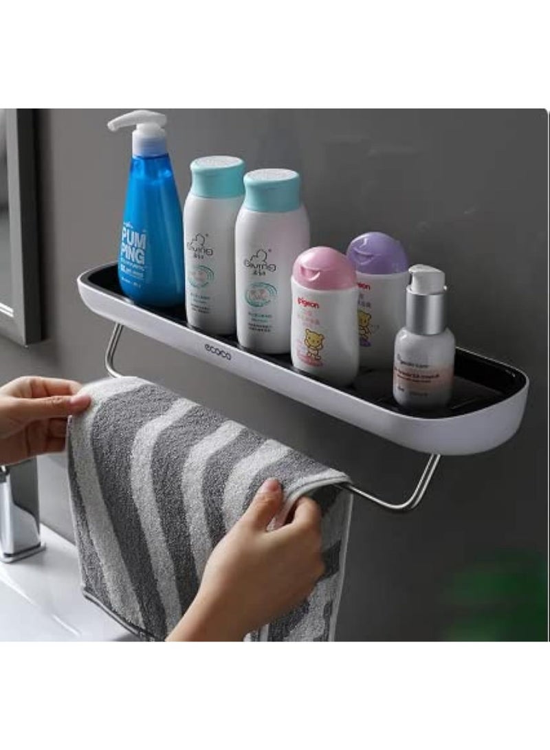 إيكو كوكو رف تخزين جداري متعدد الاستخدام من ECOCO بتصميم عصري أنيق – سطح واسع لتخزين أدوات المطبخ والحمام – خامات متينة وسهلة التنظيف مع قاعدة قوية – تثبيت قوي بدون حفر لتوفير المساحة وتنظيم الأدوات بشكل أنيق - 189 - Image 1