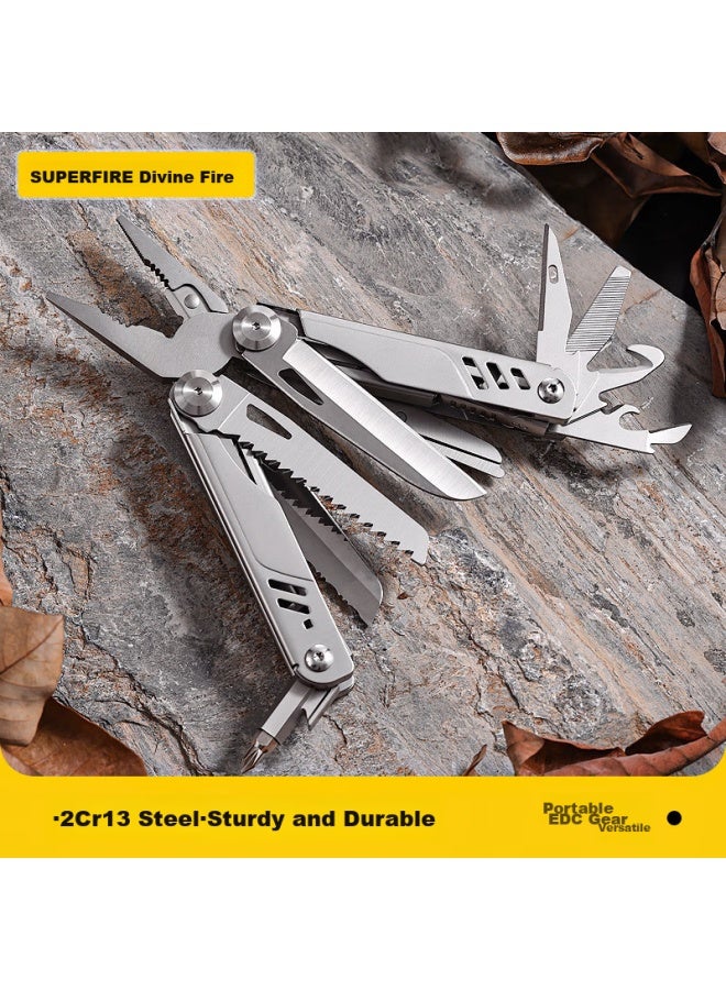 Supfire Q1 Outdoor Tool Pliers, Multifunctional Knife, Emergency Rescue Combination Folding Tool Pliers, Wrench, Small Knife, Tactical Pliers - Image 1