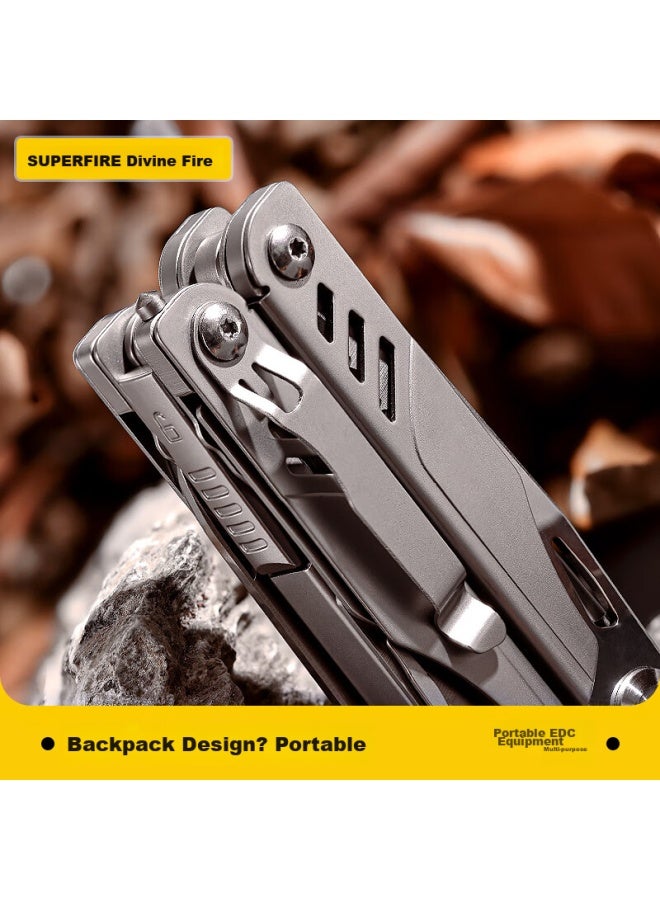 Supfire Q1 Outdoor Tool Pliers, Multifunctional Knife, Emergency Rescue Combination Folding Tool Pliers, Wrench, Small Knife, Tactical Pliers - Image 2