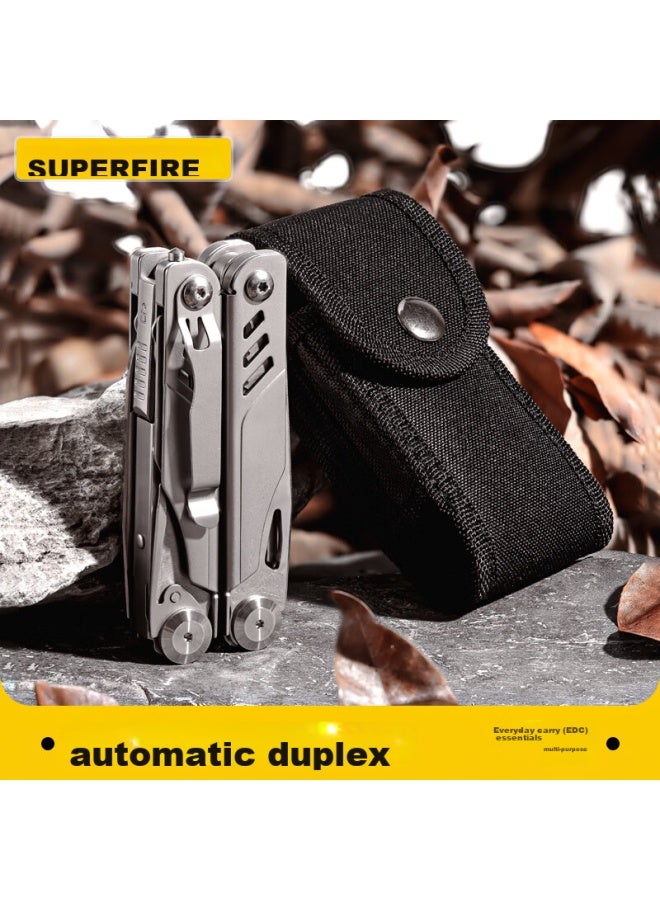 Supfire Q1 Outdoor Tool Pliers, Multifunctional Knife, Emergency Rescue Combination Folding Tool Pliers, Wrench, Small Knife, Tactical Pliers - Image 3