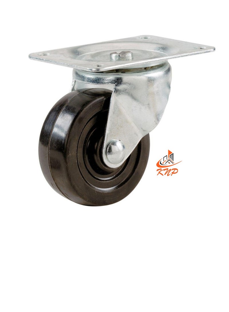 KNP Caster Wheel Rubber 2.5" Swivel - Image 1