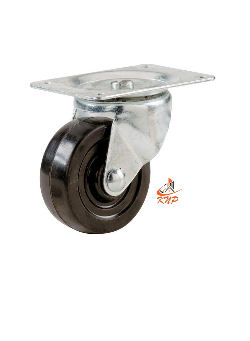 KNP Caster Wheel Rubber 2.5" Swivel - Image 2