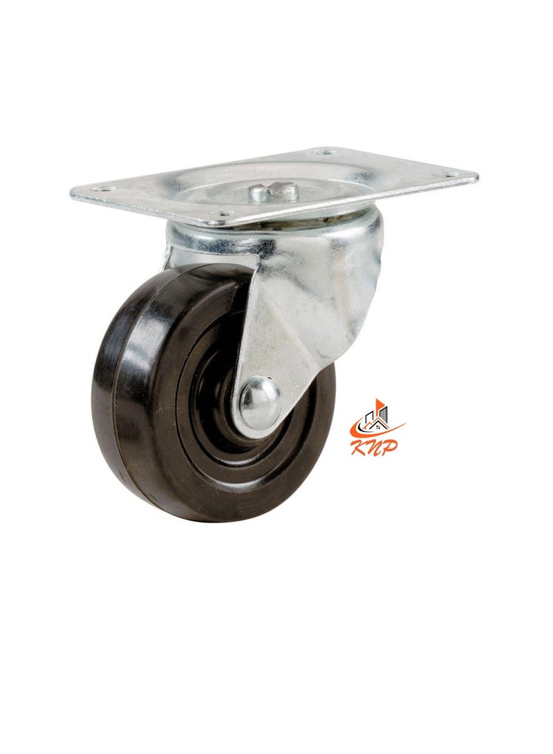 KNP Caster Wheel Rubber 2.5" Swivel - Image 3