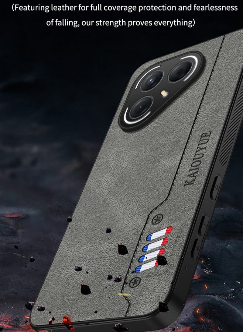 general Leather Case for Tecno Pova 7 Ultra, Soft Ultra Thin Retro Cover with Camera Protection Anti Fall Cover - Image 5