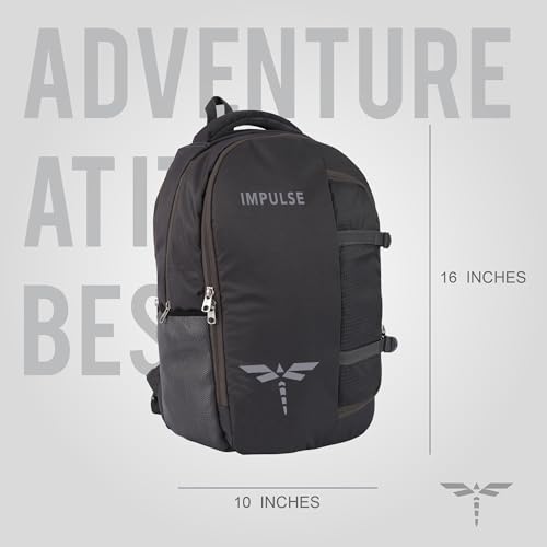 Impulse IMP Omega 35L Laptop Backpack/Office Bag/School Bag/College Bag/Business Bag/Travel Backpack Water Resistant Fits Up to 16 Inch Laptop with 1 Year Warranty (Grey) - Image 5