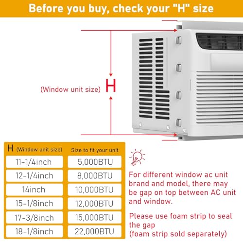 LBG Products Window Air Conditioner Side Panel and Frame Set,AC Accordion Filler Kit,Fits Most 12000BTU Window Air Conditioners,Window AC Side Panels - Image 3