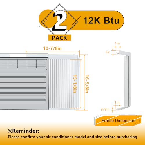 LBG Products Window Air Conditioner Side Panel and Frame Set,AC Accordion Filler Kit,Fits Most 12000BTU Window Air Conditioners,Window AC Side Panels - Image 2