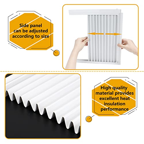 LBG Products Window Air Conditioner Side Panel and Frame Set,AC Accordion Filler Kit,Fits Most 12000BTU Window Air Conditioners,Window AC Side Panels - Image 5