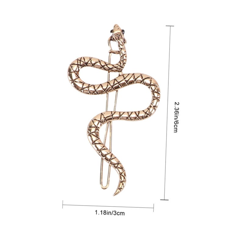 Veemoon 6Pcs Snake Hairpins Vintage Gold Metal Hair Clips for Women Stylish Hair Accessories for Various Occasions Durable and Easy to Use Unique Snake Design Hairpins - Image 2