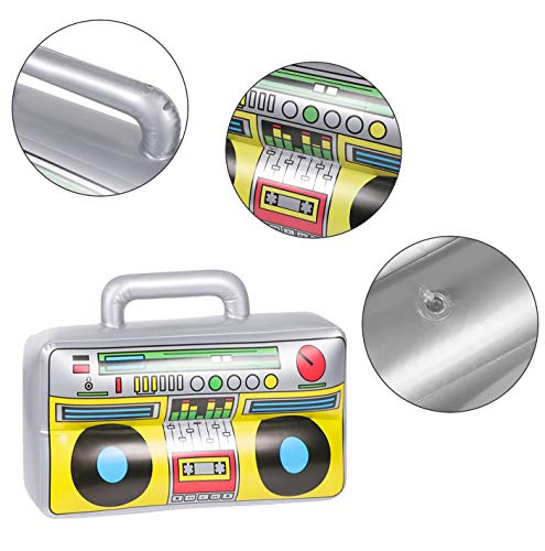 JOLLYSTYLE 6 PCS Inflatable Boombox 80s 90s Party Supplies Decorations Inflatable Boom Rappers Hip Hop BBoys Costume Accessories 165 Inches - Image 5