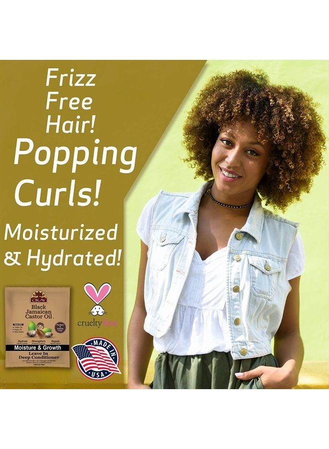 OKAY - Black Jamaican Castor Oil Leave-In Conditioner - All Hair Types/Textures - Repair, Moisturize, Grow Healthy Hair - with Argan Oil, Shea Butter - Free of Parabens, Silicones, Sulfates - 1.5 oz - Image 4