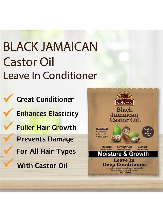 OKAY - Black Jamaican Castor Oil Leave-In Conditioner - All Hair Types/Textures - Repair, Moisturize, Grow Healthy Hair - with Argan Oil, Shea Butter - Free of Parabens, Silicones, Sulfates - 1.5 oz - Image 3