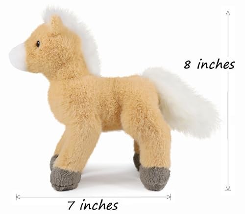 Ice King Bear Pony Stuffed Animal Horse Plush Toy 7 Inches Beige - Image 5