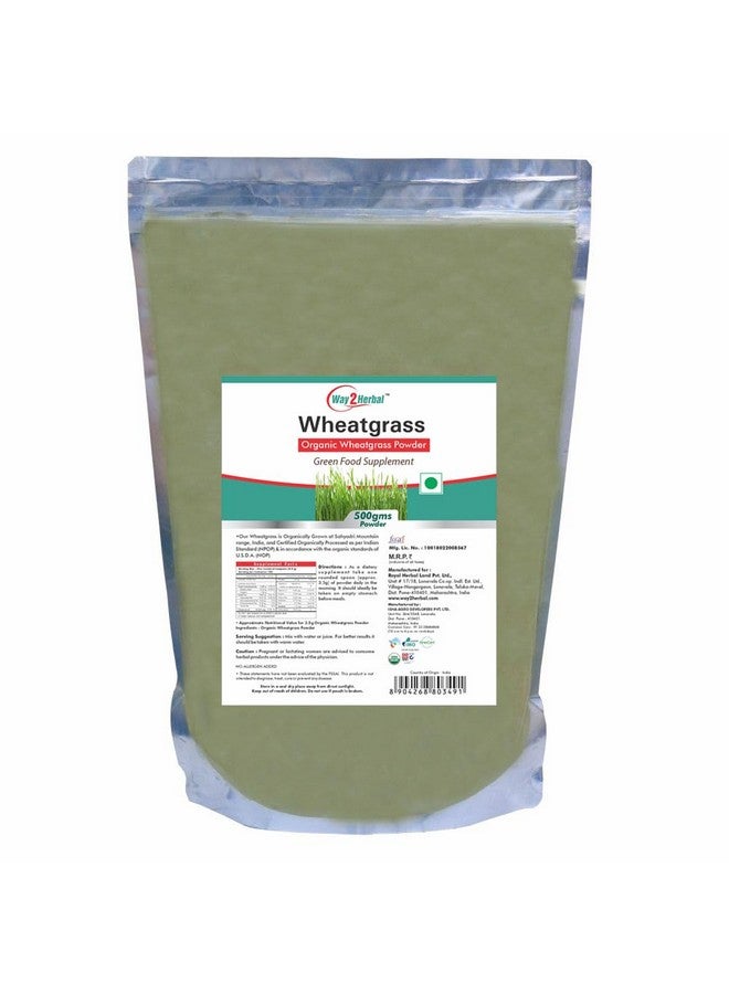 Way2Herbal Wheatgrass Powder (500 Gram Pack of 1) - Image 1