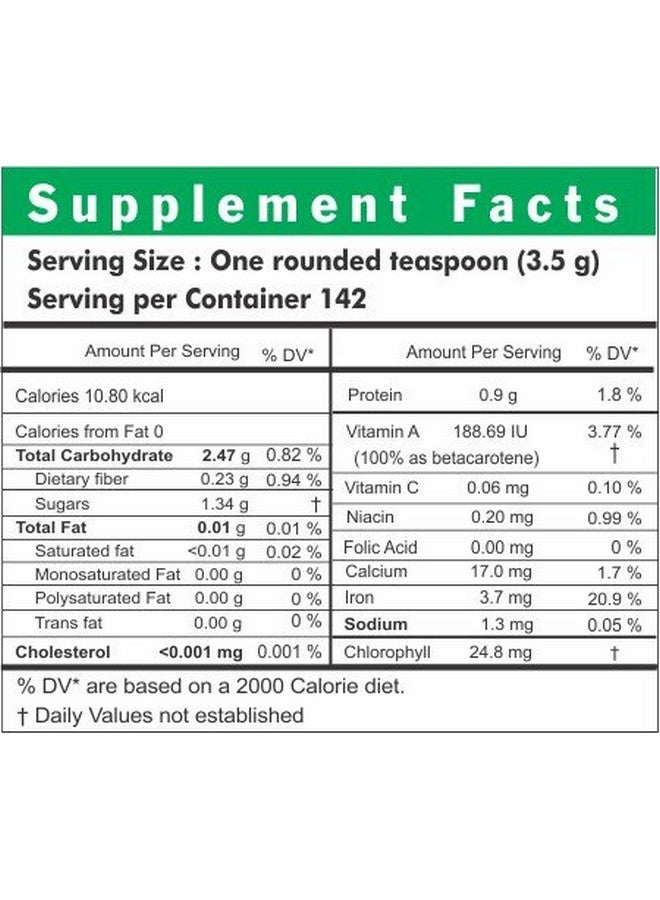 Way2Herbal Wheatgrass Powder (500 Gram Pack of 1) - Image 3