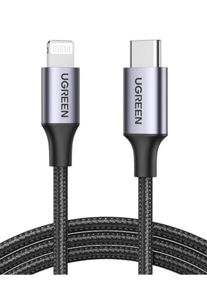 UGREEN USB-C TO LIGHTNING Fast Charging CABLE 1M Gray