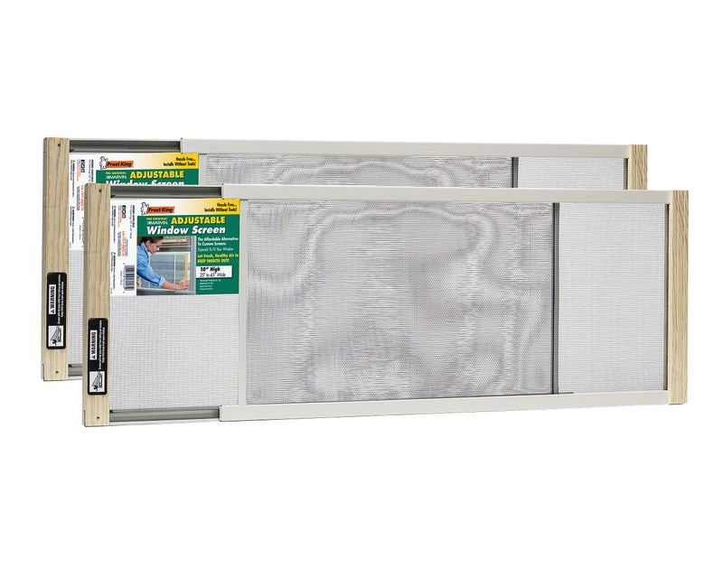 Frost King 2AWS1045 WB Marvin Adjustable Window Screen, 10in High x Fits 25-45in Wide (2-Pack) - Image 1