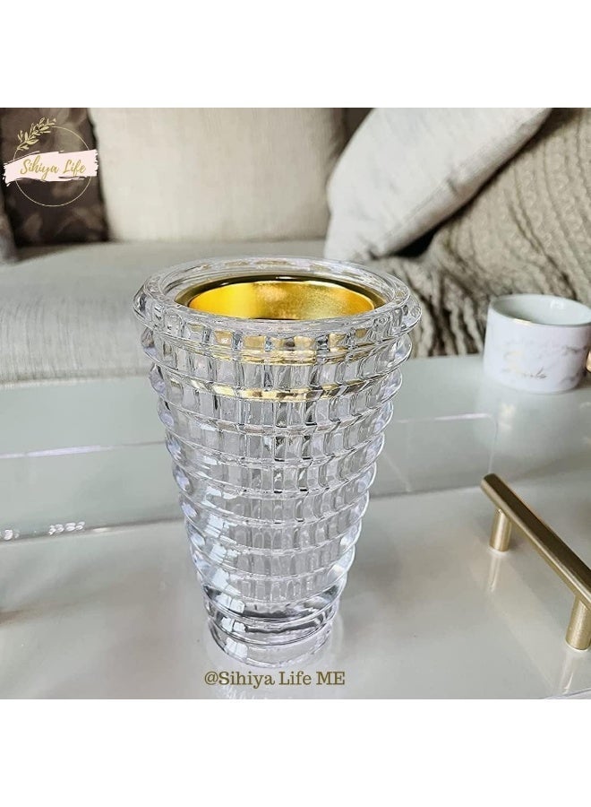 GO2CAMPS Alsaqer Bakhoor Burner | Oud burner | Incense Bakhoor Charcoal Incense Burner | Frankincense Burner | Madkhan | Handheld Bakhoor Gold Incense Burner Crystal Luxury (Clear) - Image 4