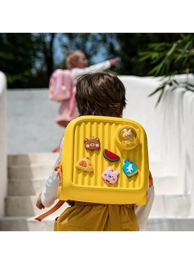 بيكوسيسي high quality cartoon bags travel bags schoo luggage suitcase for kids children Yellow - Image 4