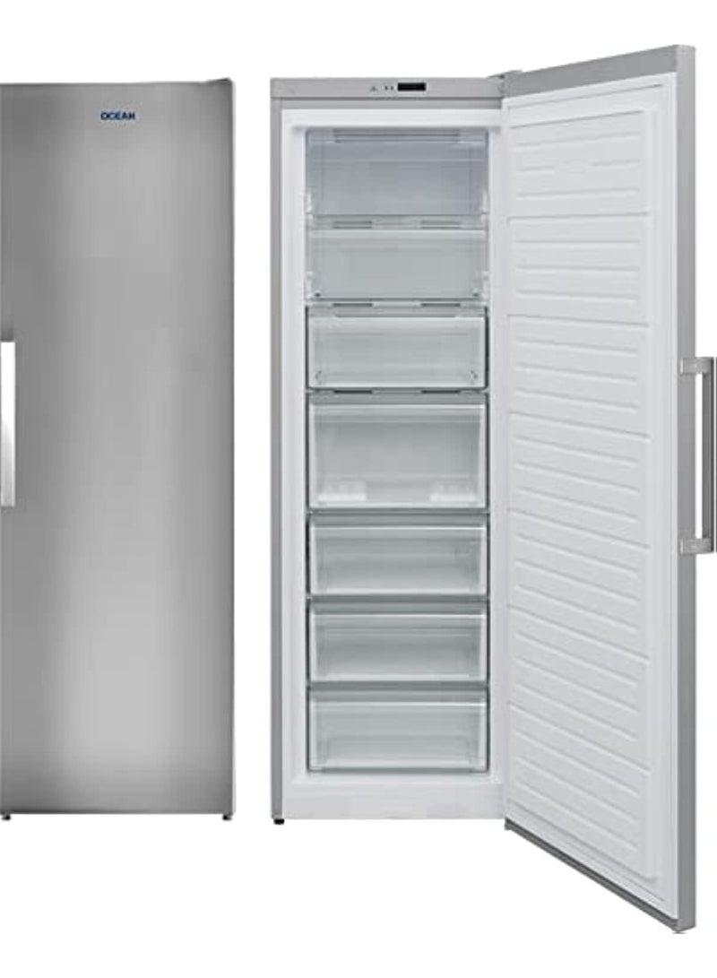 Ocean Upright Freezer Refrigerator, No Frost, 7 Drawers, 307 Liters, Silver CVK 397 N FX A+
