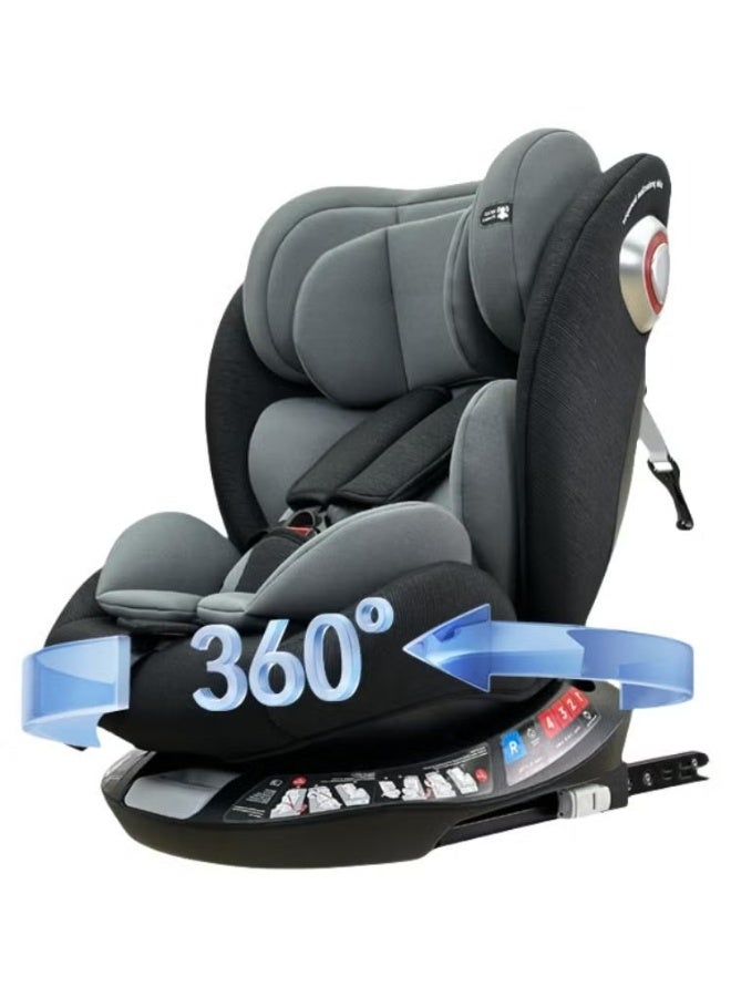 Cheart Baby Infant car seat, Convertible Car Seat, Baby Rotating Car Seats, Intuitive Child Safety Car Seat, 360° Rotating Seat, Rear-Facing or Forward-Facing Car Seat, 0-12 Years old, Gray - Image 2