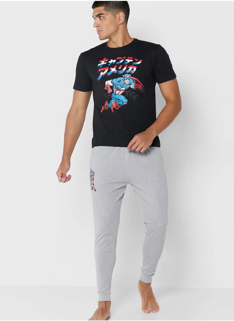 MARVEL Captain America  Sustainable Pyjama Set