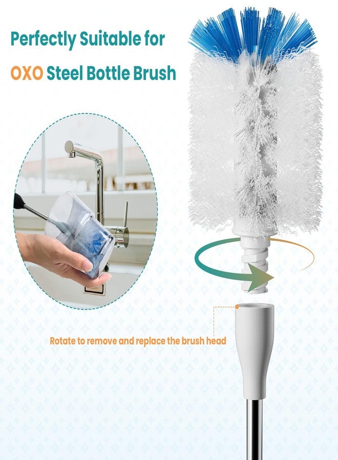 RIMAY Bottle Brush Refills for OXO Stainless Steel Bottle Brush Only, 4 Pack Bottle Brush Replacement Head for Clean Water Bottle, Baby Bottle, Glasswares, Mugs - Image 2