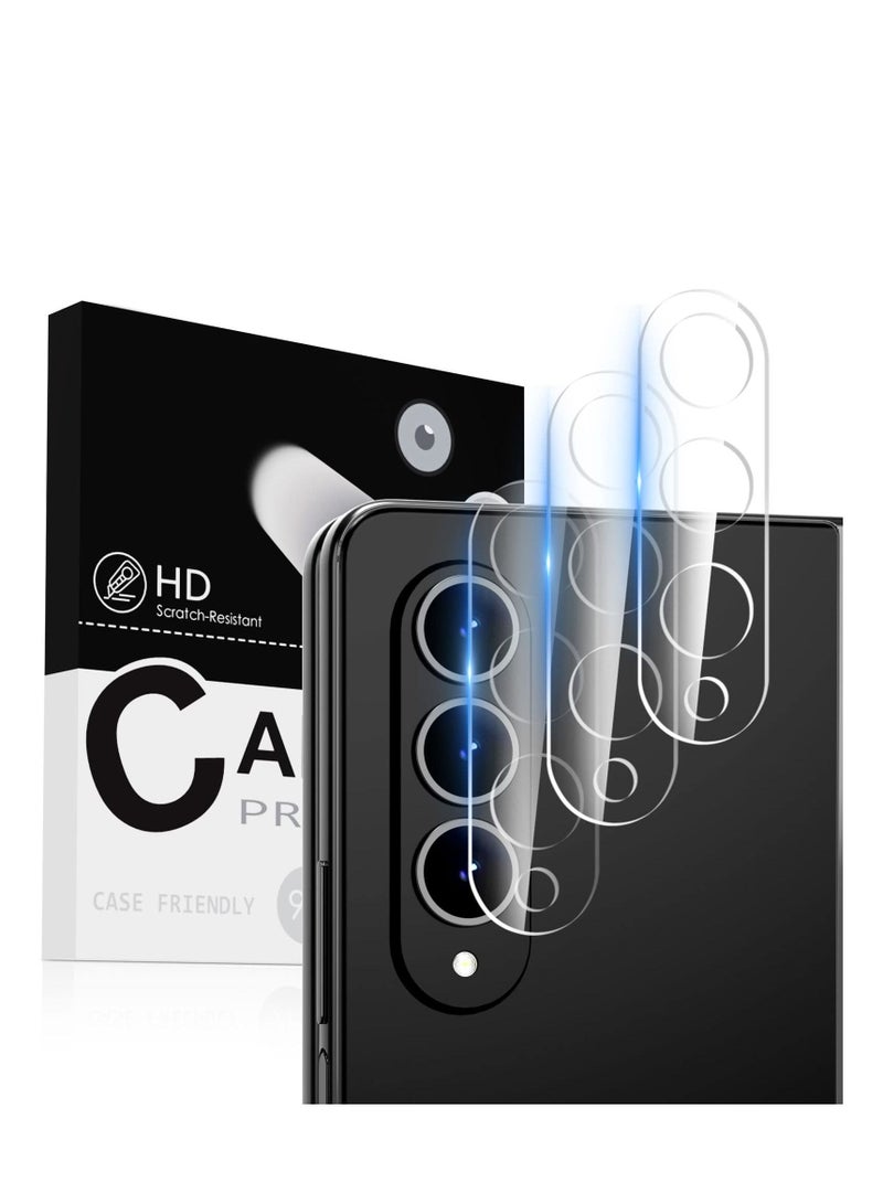 SYOSI Camera Lens Protector for Samsung Galaxy Z Fold 4 (2022), Ultra HD Clarity, 9H Anti-Scratch Tempered Glass Protective Film, 3D Full Coverage Lens Cover for Galaxy Fold4, Clear (3PC) - Image 1