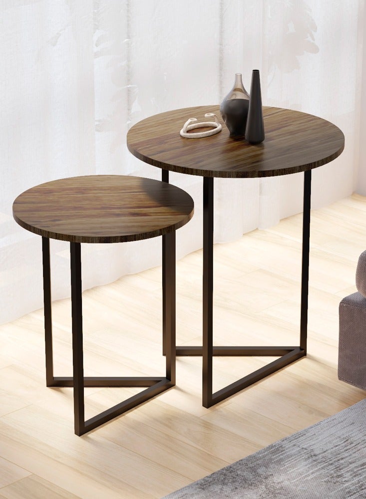 Al Home Coffee Table Set - Brown & Black - Image 1