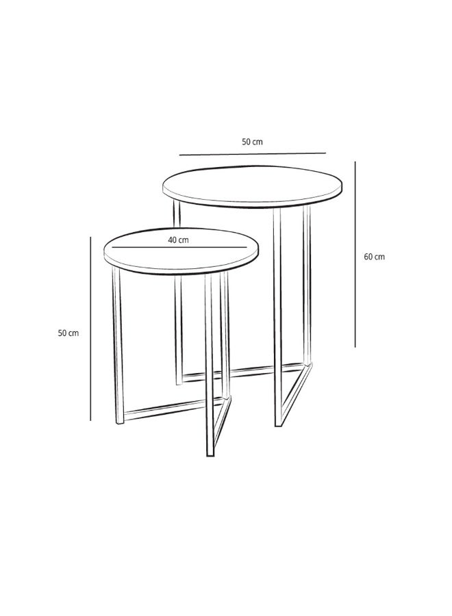 Al Home Coffee Table Set - Brown & Black - Image 2