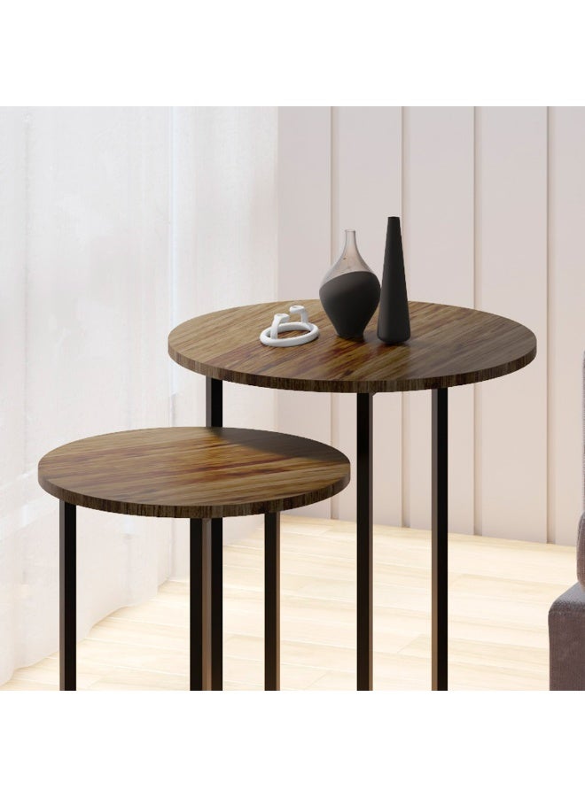 Al Home Coffee Table Set - Brown & Black - Image 4
