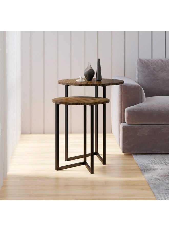 Al Home Coffee Table Set - Brown & Black - Image 3