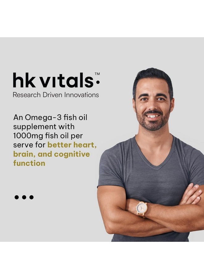 HEALTHKART هيلث كارت hk فيتالز سمك السلمون أوميغا 3 (60 كبسولة) | 1000 ملغ زيت سمك أوميغا 3 للرجال والنساء مع 180 ملغ EPA و 120 ملغ DHA | لصحة المفاصل والدماغ والعينين - Image 5