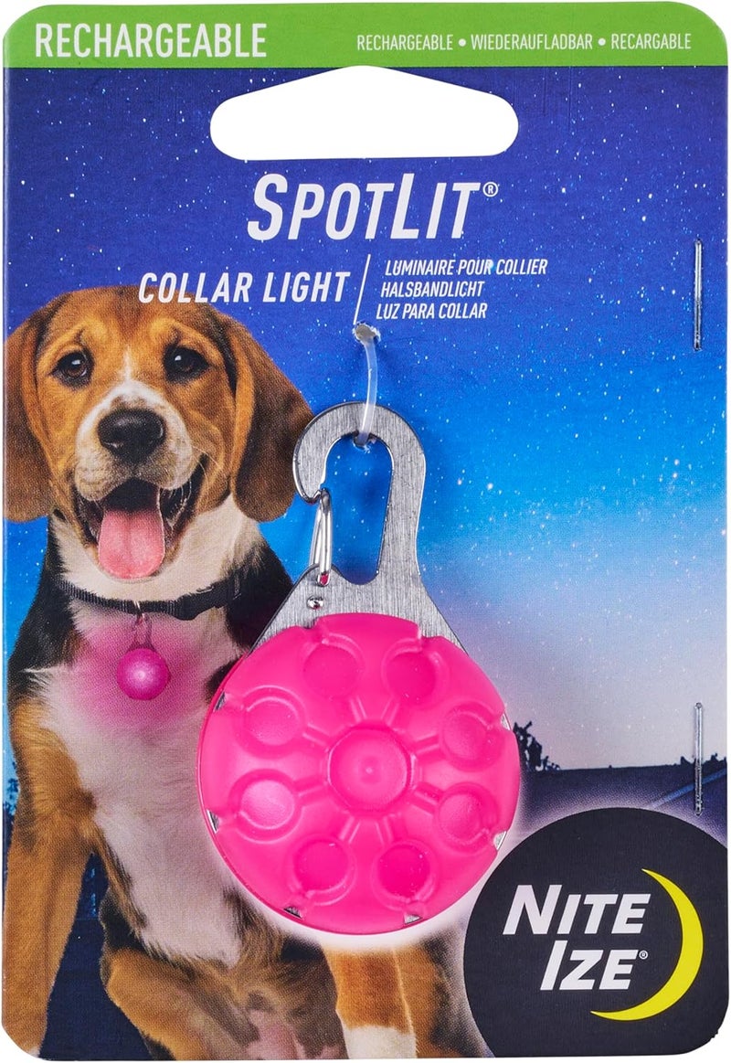 NiteIze SpotLit Rechargeable Collar Light  Pink  - Image 1