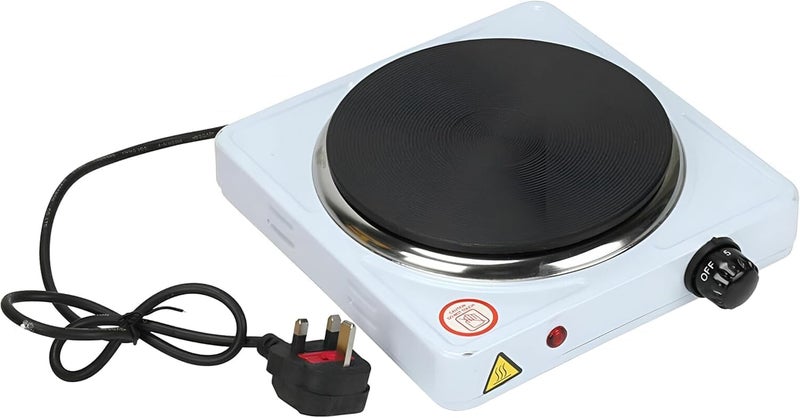 Electric Hot Plate Single Burner Large 21x21 cm for Cooking Heating Food Portable Stove Ideal for Home Office Travel Quick and Efficient Meal Preparation - Image 1